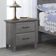 Mesita de noche Soho Baby Chandler de dos cajones en gris grafito - Bambi Baby