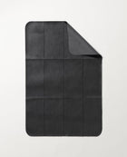Black Vegan Leather Changing Pad - Unfolded Flat View | Bambi Baby