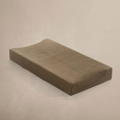 Oilo Fable Changing Pad Cover- Bark Organic 4 Way Muslin- Bambi Baby