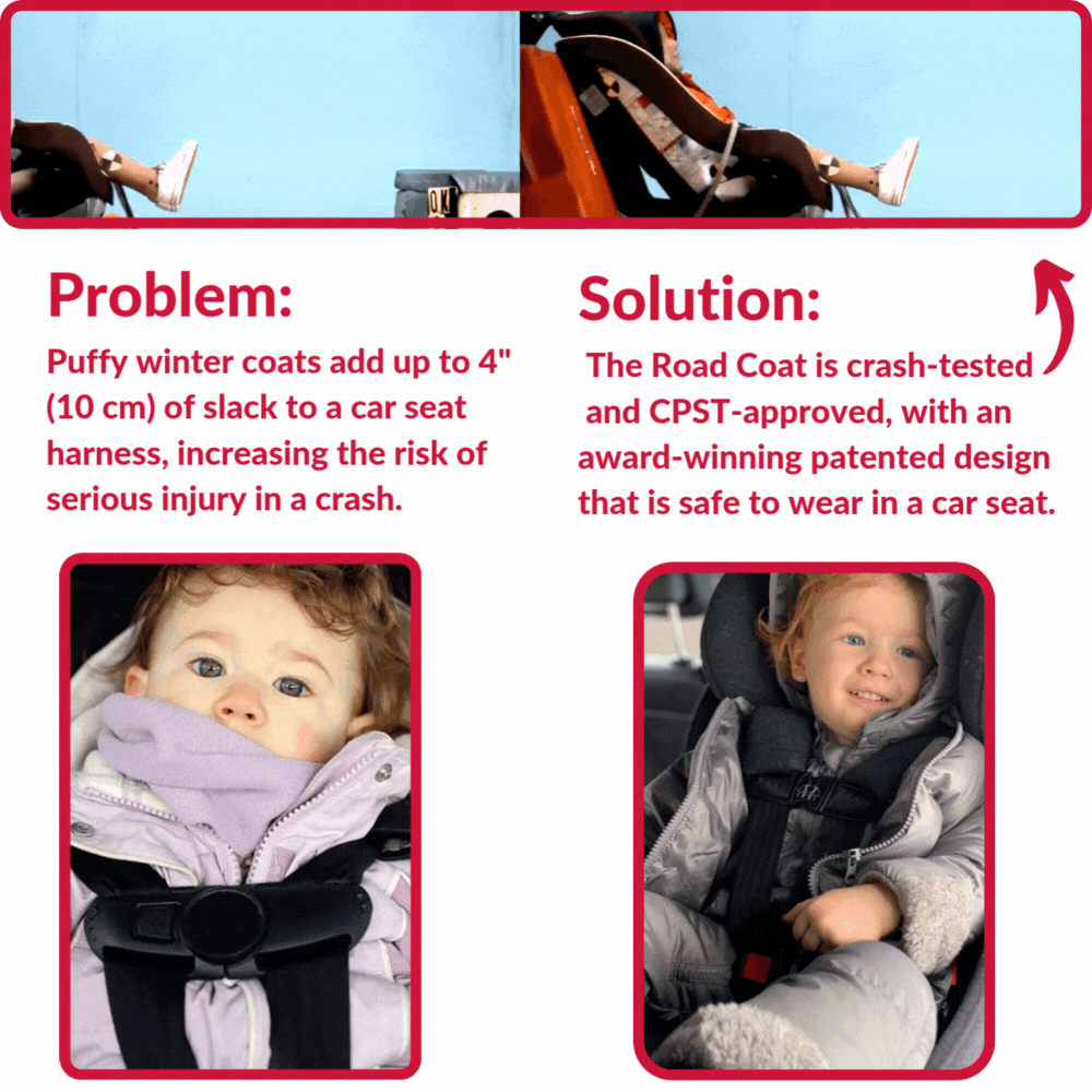 Onekid Car Seat Coat | The Road Coat Down - Navy Raptor Print- Bambi Baby