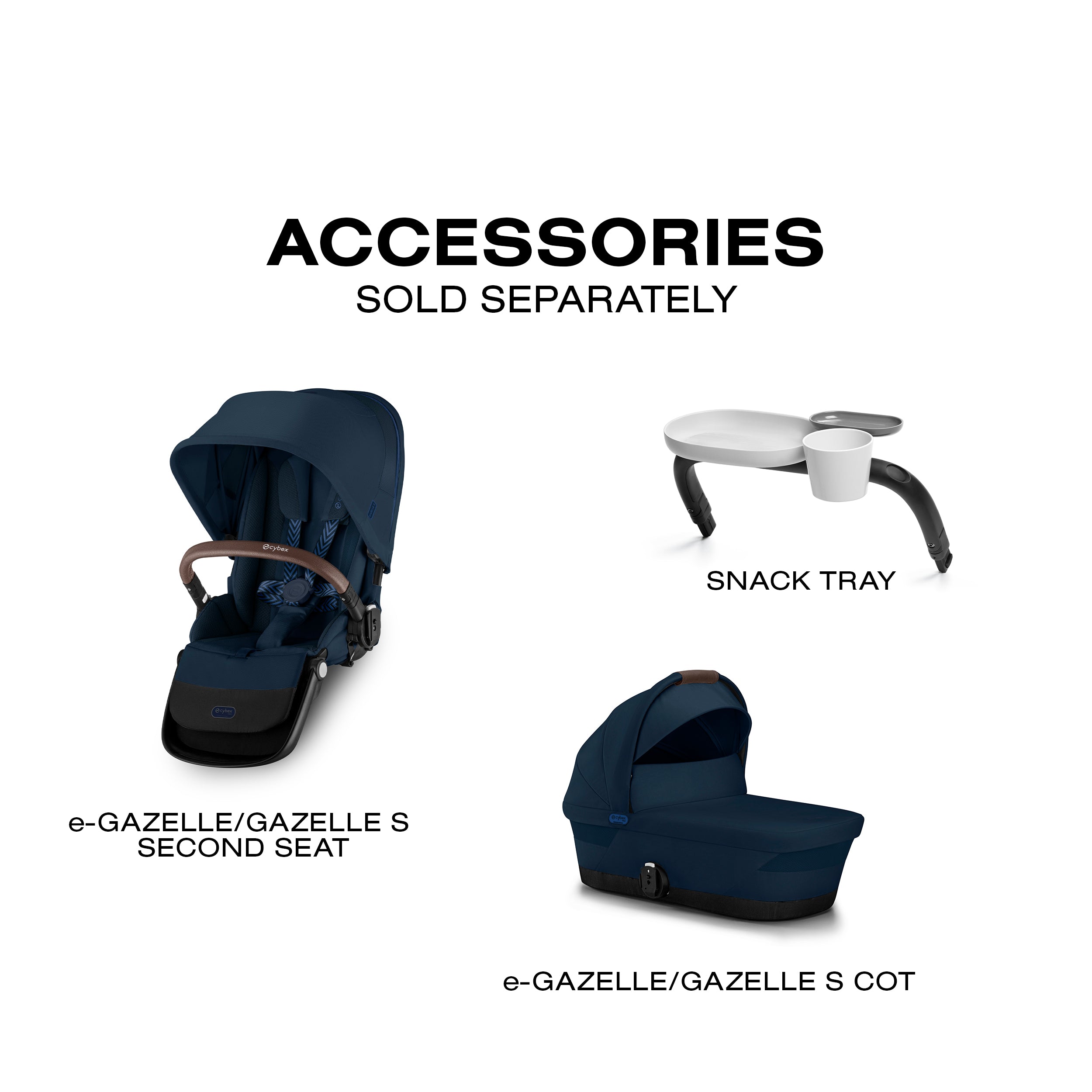 cybex gazelle stroller accessories Cybex e-Gazelle S Electronic Assist Stroller, Silver Frame/Ocean Blue