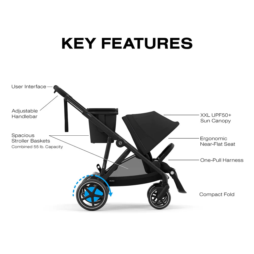 CYBEX e-Gazelle S Electronic Stroller + Cot Travel System- Bambi Baby