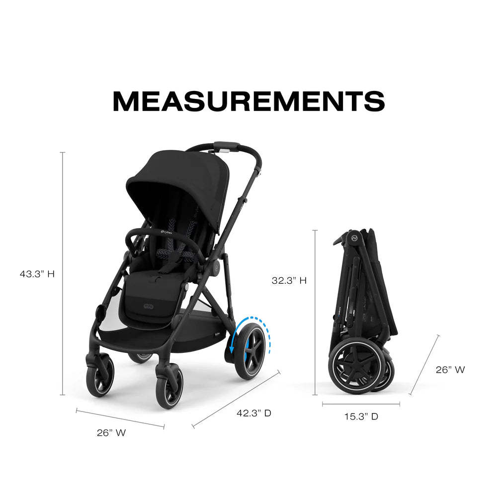 CYBEX e-Gazelle S Electronic Stroller + Cot Travel System- Bambi Baby