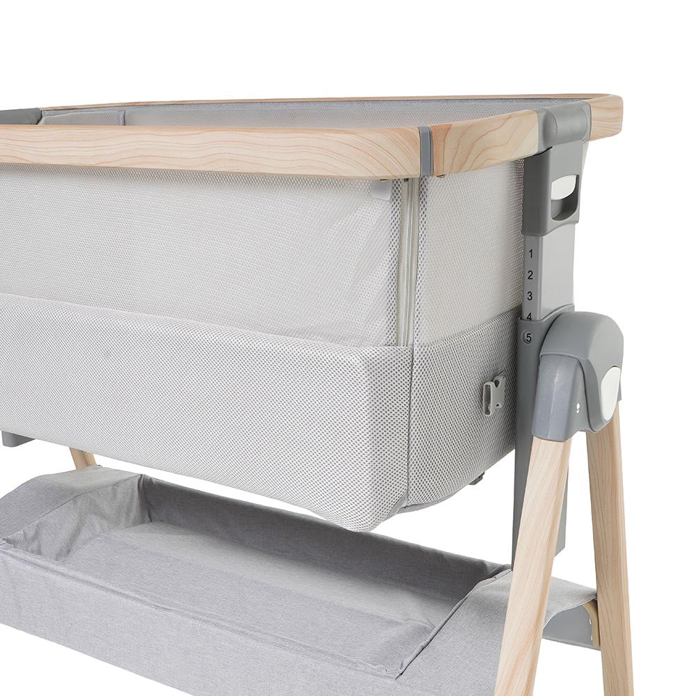 Venice Child California Dreaming Bedside Bassinet in Gray Wood- Bambi Baby