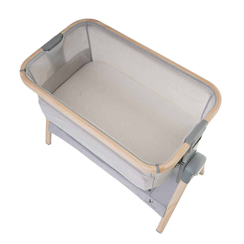 Venice Child California Dreaming Bedside Bassinet in Gray Wood- Bambi Baby