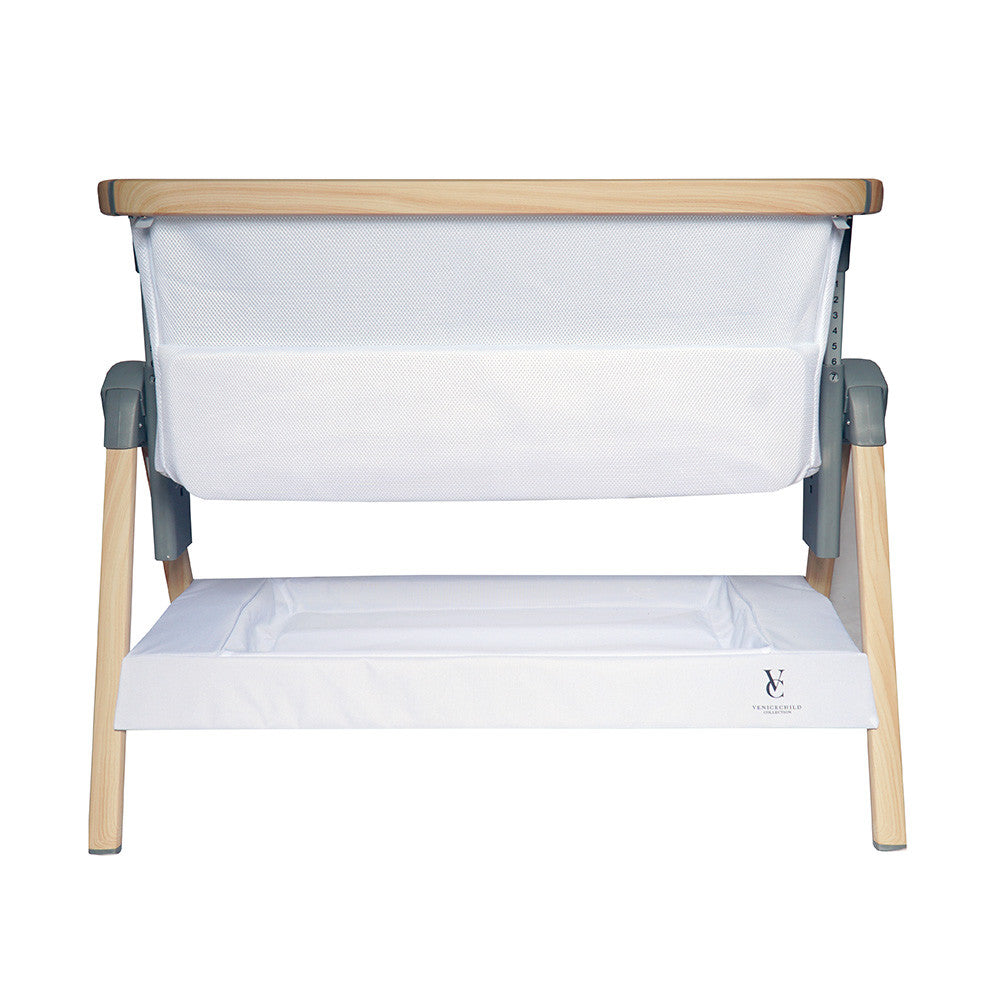 Venice Child California Dreaming Bedside Bassinet in White Wood- Bambi Baby