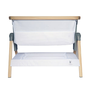 White Mesh Venice Child California Dreaming Bedside Bassinet - Side View | Bambi Baby
