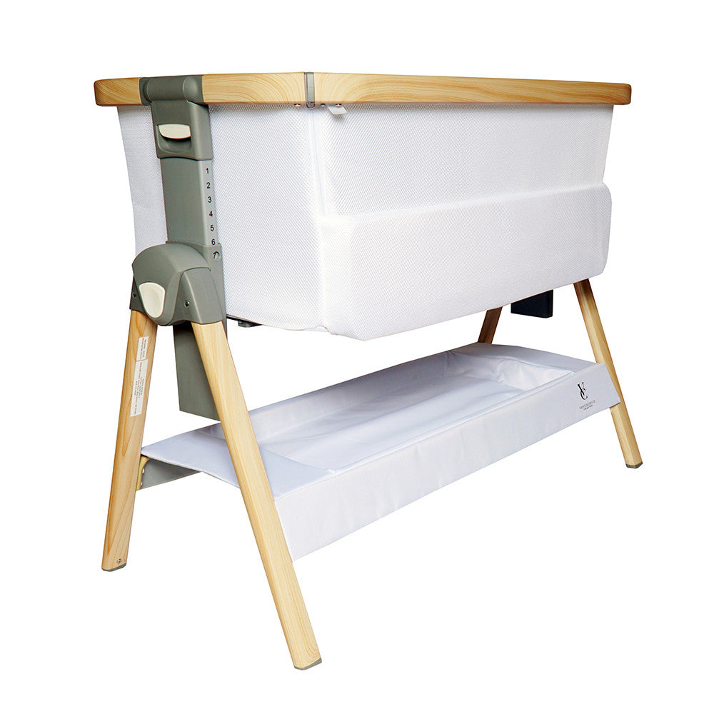 Venice Child California Dreaming Bedside Bassinet in White Wood- Bambi Baby