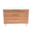 Cómoda Pali Caravaggio Deluxe de 3 cajones en blanco y biscotti - Bambi Baby