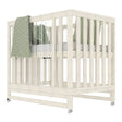 Cuna Melo Caress en blanco lavado/parcialmente acrílico - Tamaño mini cuna estándar - Bambi Baby