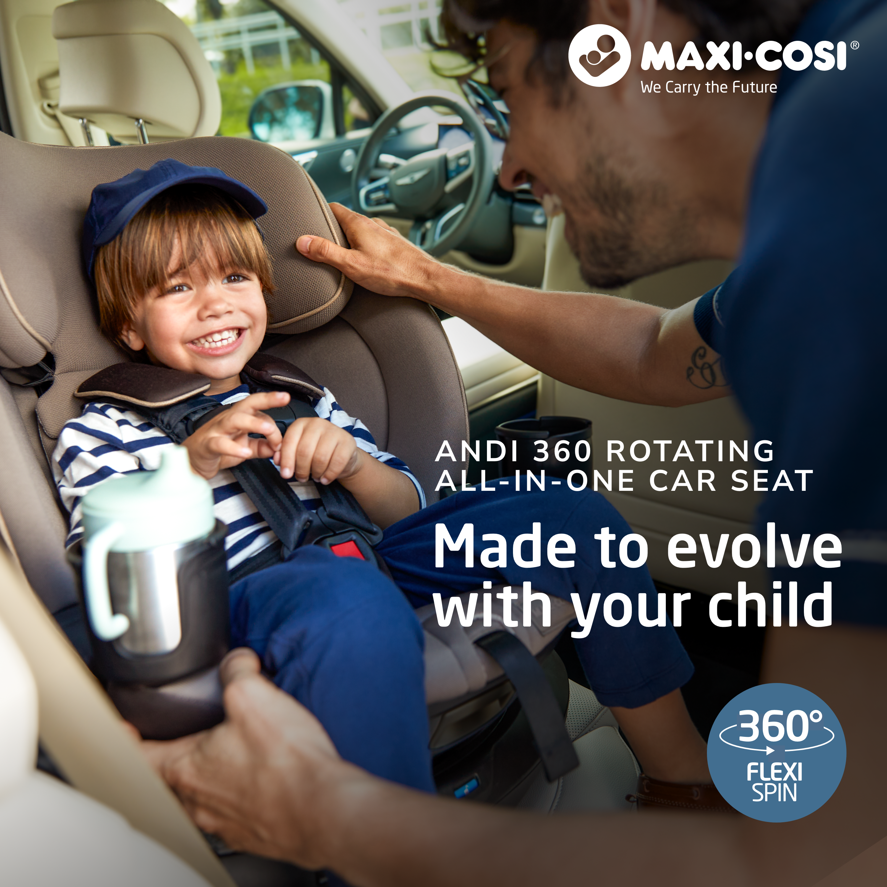 Maxi-Cosi Andi 360 Rotating All-in-One Convertible Car Seat- Bambi Baby