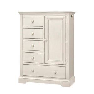 Chalk White Westwood Hanley Chifferobe - Front View | Bambi Baby