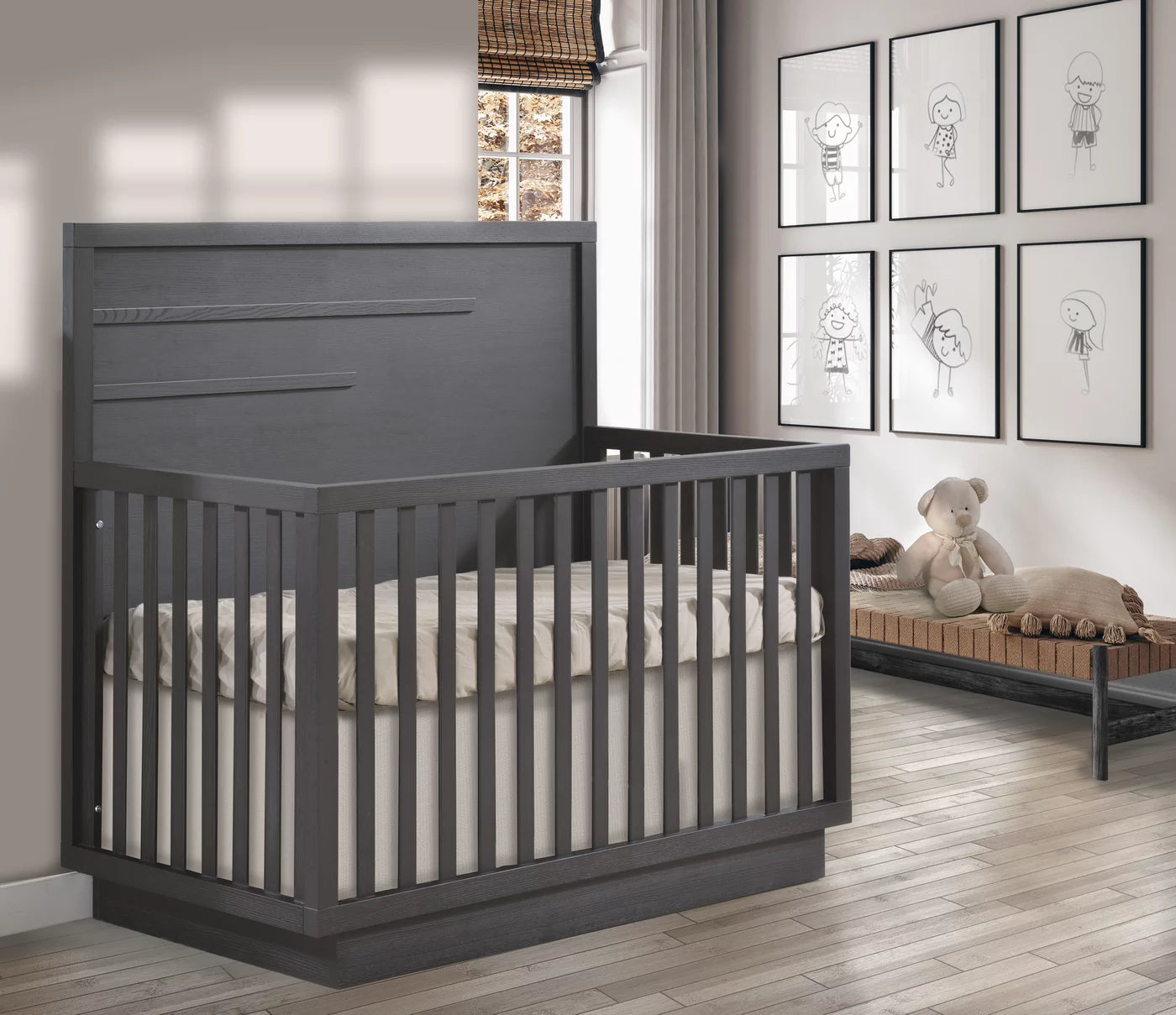 Cuna doble Natart Como con moldura horizontal- Bambi Baby