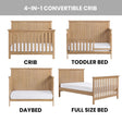 Soho Baby Everlee 4 in 1 Convertible Crib - Honey Wood - Bambi Baby