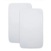 White Organic Cotton Halo BassiNest Fitted Sheets - Two Pack Flat Lay | Bambi Baby