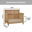 Soho Baby Mystic 4 in 1 Convertible Crib - Honey Wood - Bambi Baby