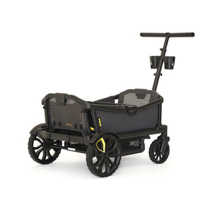 Black Veer All-Terrain Cruiser Stroller Wagon - Front Angle View | Bambi Baby