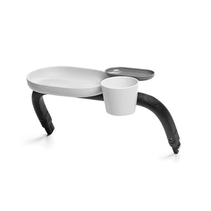 Grey CYBEX Gold Stroller Snack Tray with Cup Holder - Side View | Bambi Baby