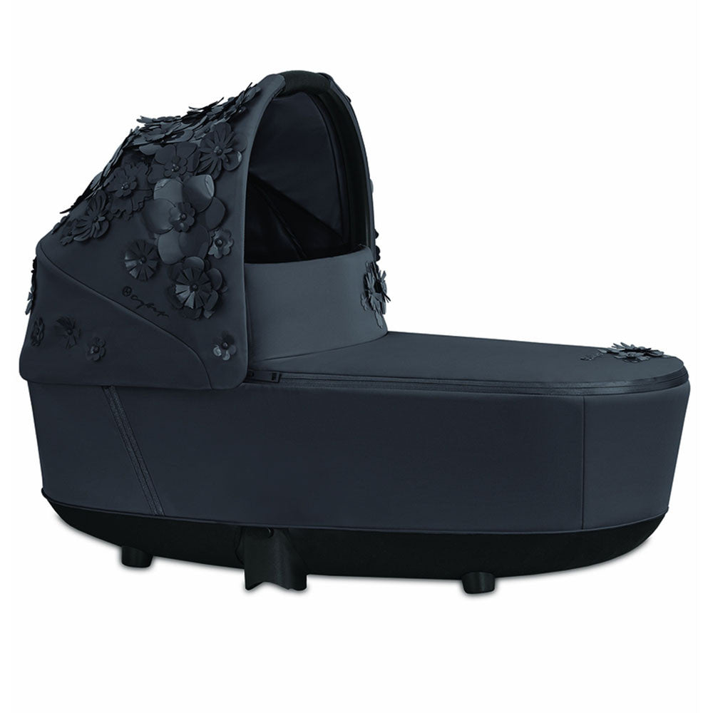 Cybex Priam Lux Carry Cot - Simply Flowers - Cinza sonho - Bambi Baby