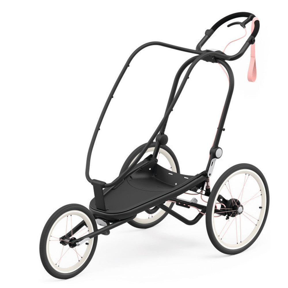 CYBEX Zeno Jogging Stroller Frame - Black with Pink details