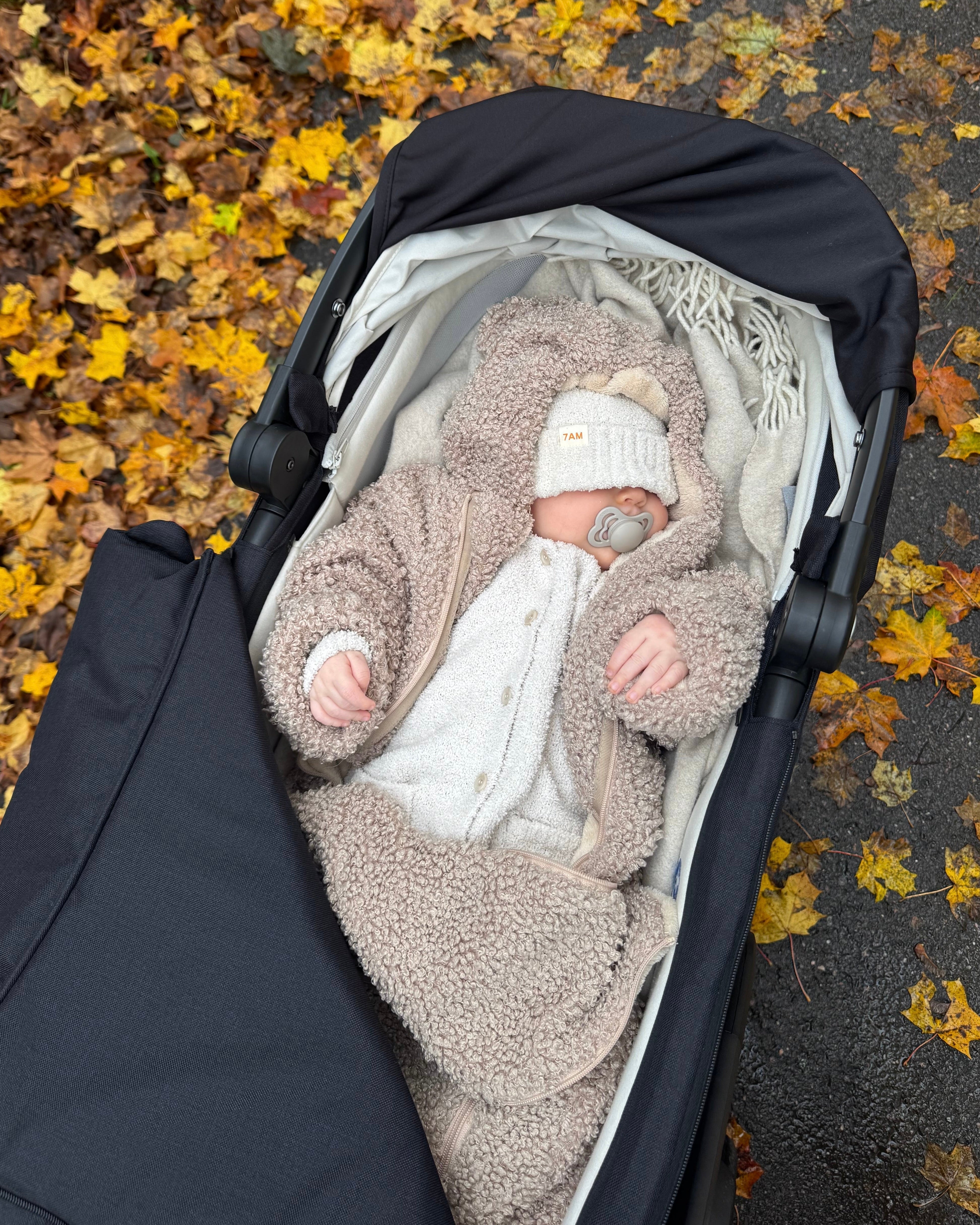 7AM Enfant Bunting Bebe_Teddy - Oatmeal- Bambi Baby