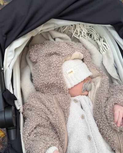 7AM Enfant Bunting Bebe_Teddy - Oatmeal- Bambi Baby