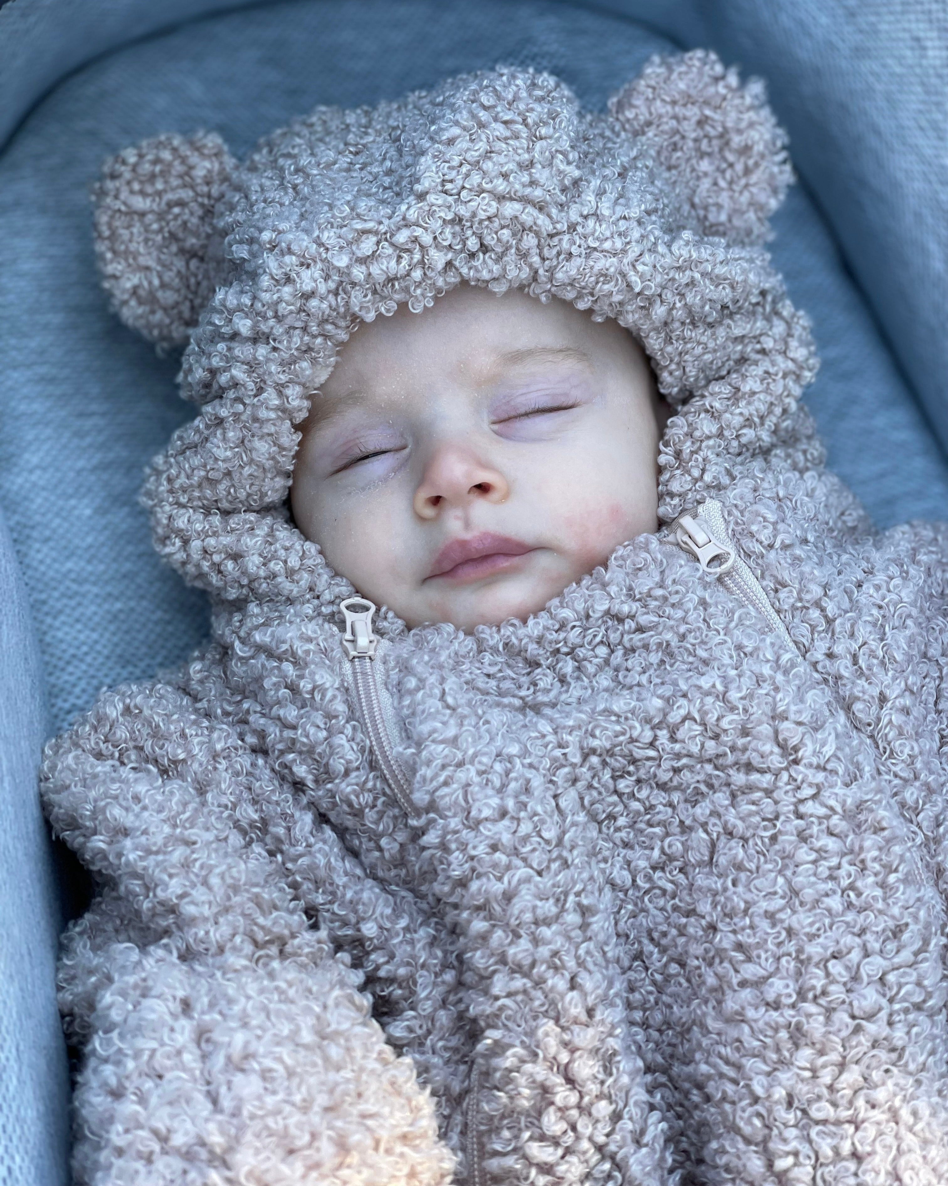 7AM Enfant Bunting Bebe_Teddy - Oatmeal- Bambi Baby