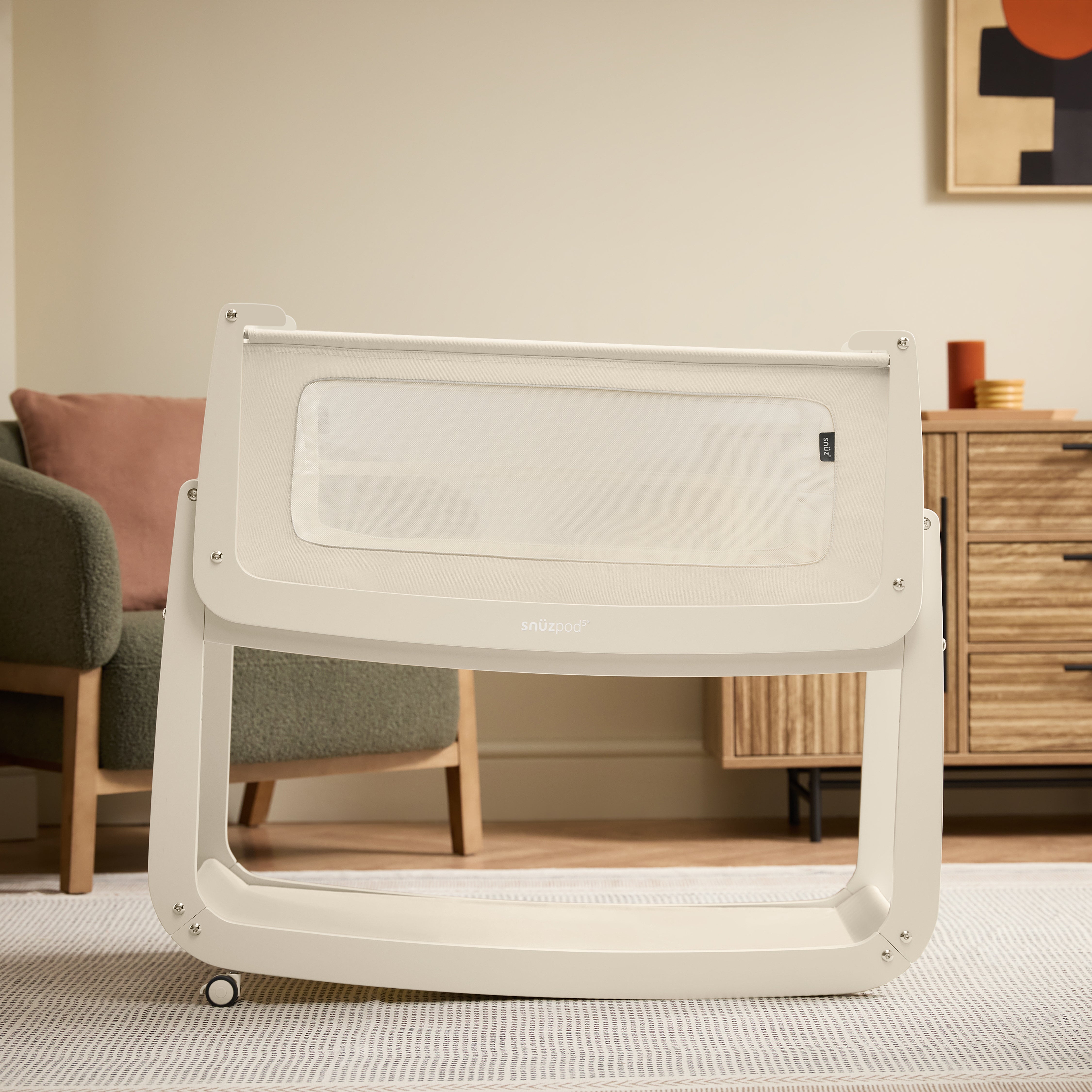 Snuz SnuzPod5 Bedside Bassinet - Cashmere- Bambi Baby