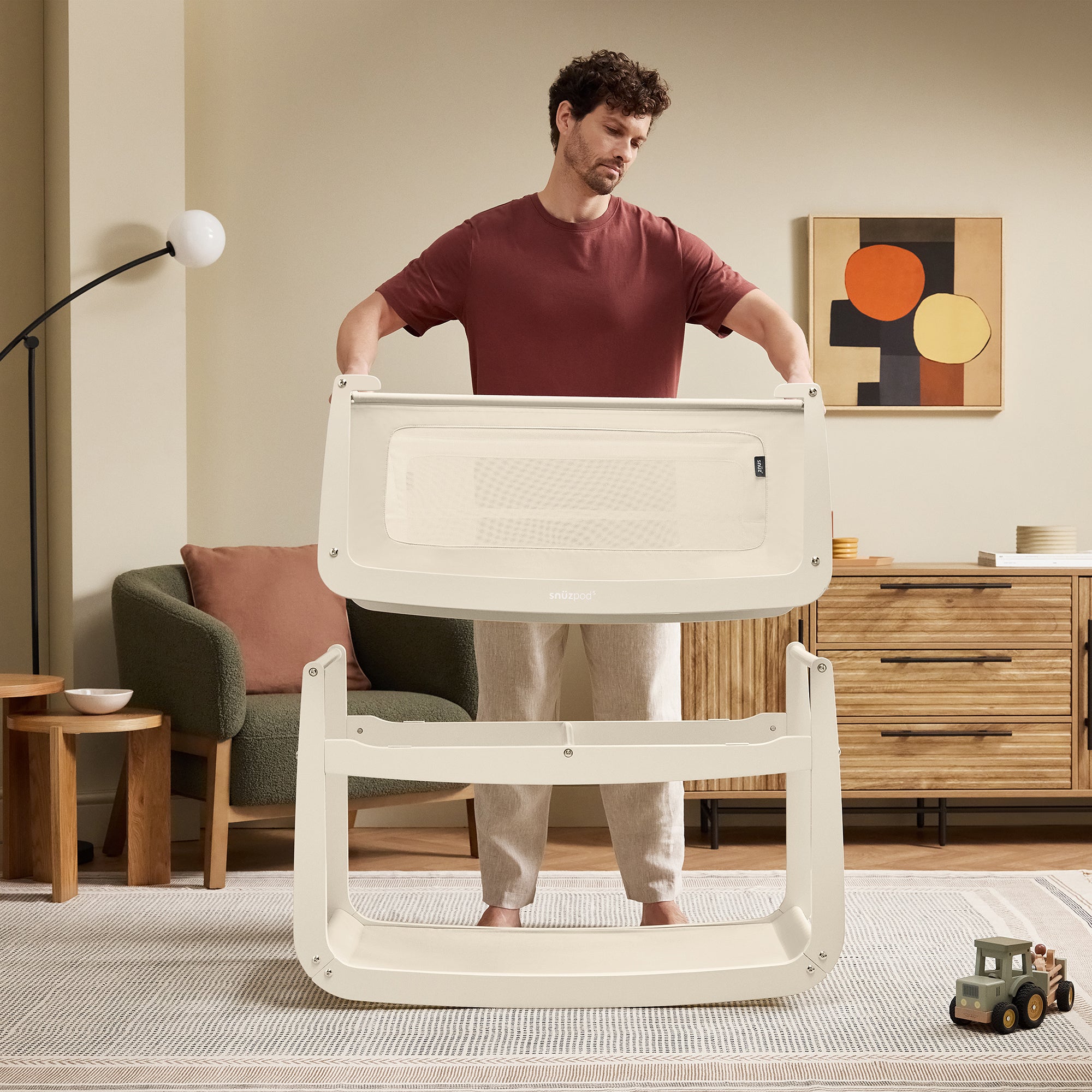 Snuz SnuzPod5 Bedside Bassinet - Cashmere- Bambi Baby