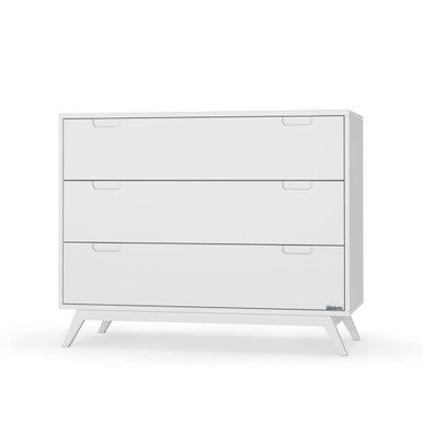 Dadada Village 40" 3 Drawer Dresser in White- Bambi Baby