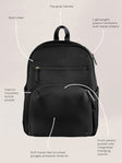 Mochila para pañales JuJuBe Deluxe - Negra - Bambi Baby