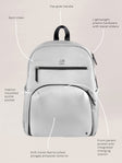 JuJuBe Deluxe Backpack Diaper Bag - Grey - Bambi Baby