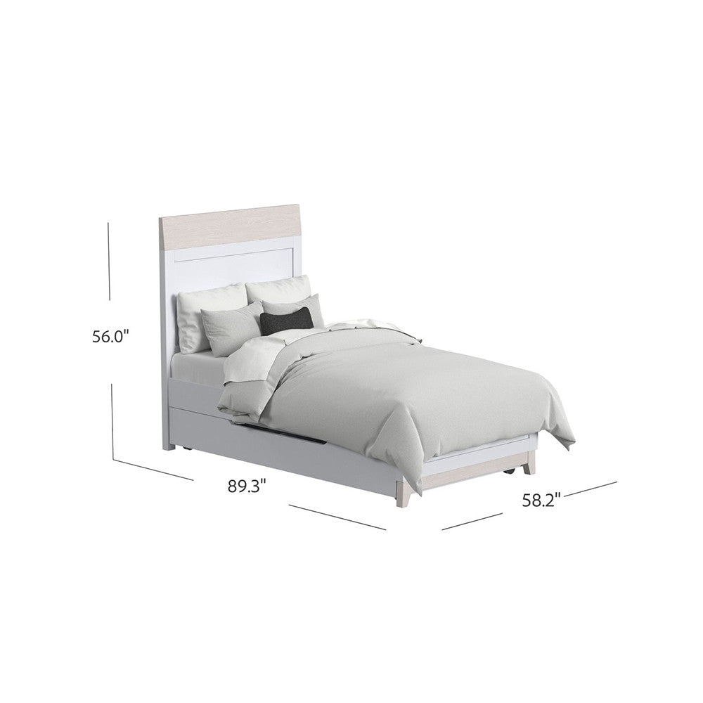 Westwood Rowan Youth Complete Twin Bed in Ash Linen- Bambi Baby