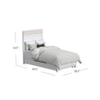 Cama individual completa juvenil Westwood Rowan en lino ceniza - Bambi Baby