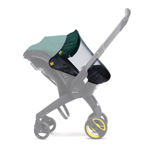 White Mesh Doona Insect Net on Car Seat - Side Angle | Bambi Baby