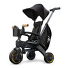 Nitro Black Doona Liki Trike S5 - Three Quarter Front View with Canopy | Bambi Baby