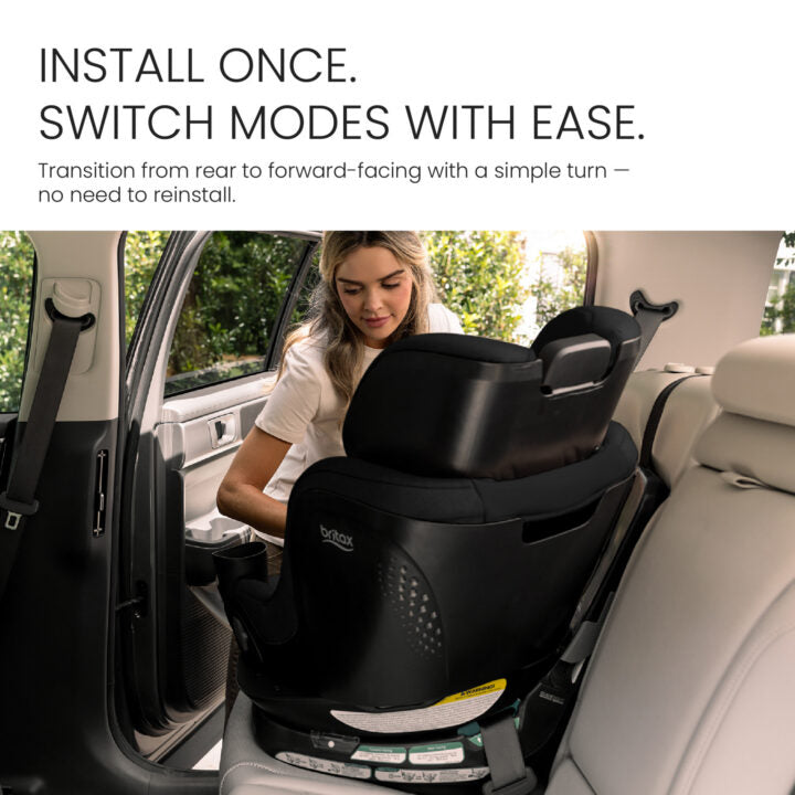 britax rear facing convertible car seat Britax Galaxy360 Slim Rotating Convertible Car Seat (Raven Black)