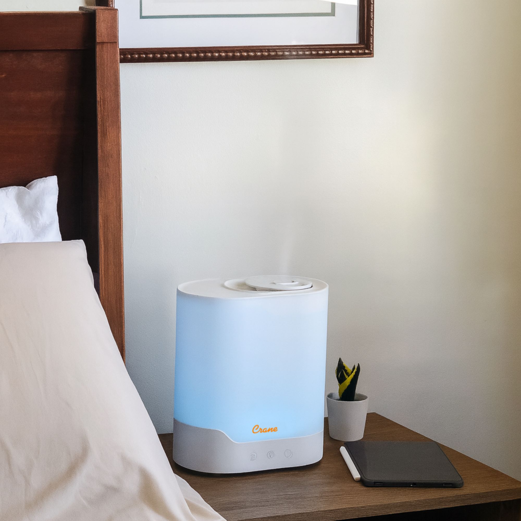 Crane Baby Crane 0.7 Gallon Top Fill Cool Mist Humidifier and Aroma Diffuser - White- Bambi Baby