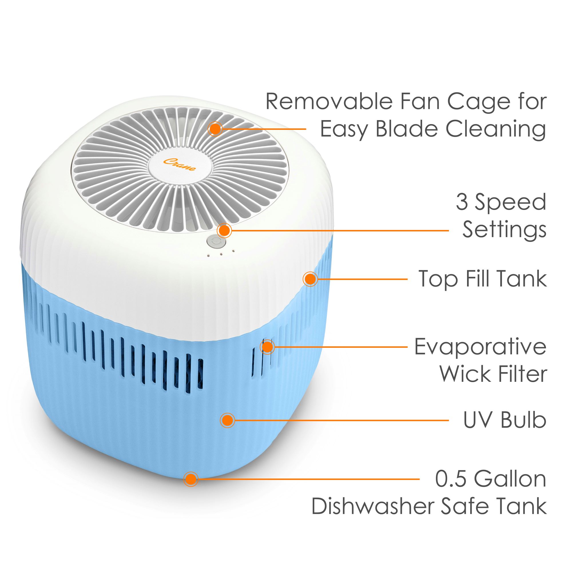 Crane Baby Crane Cool Mist Evaporative Humidifier- Bambi Baby