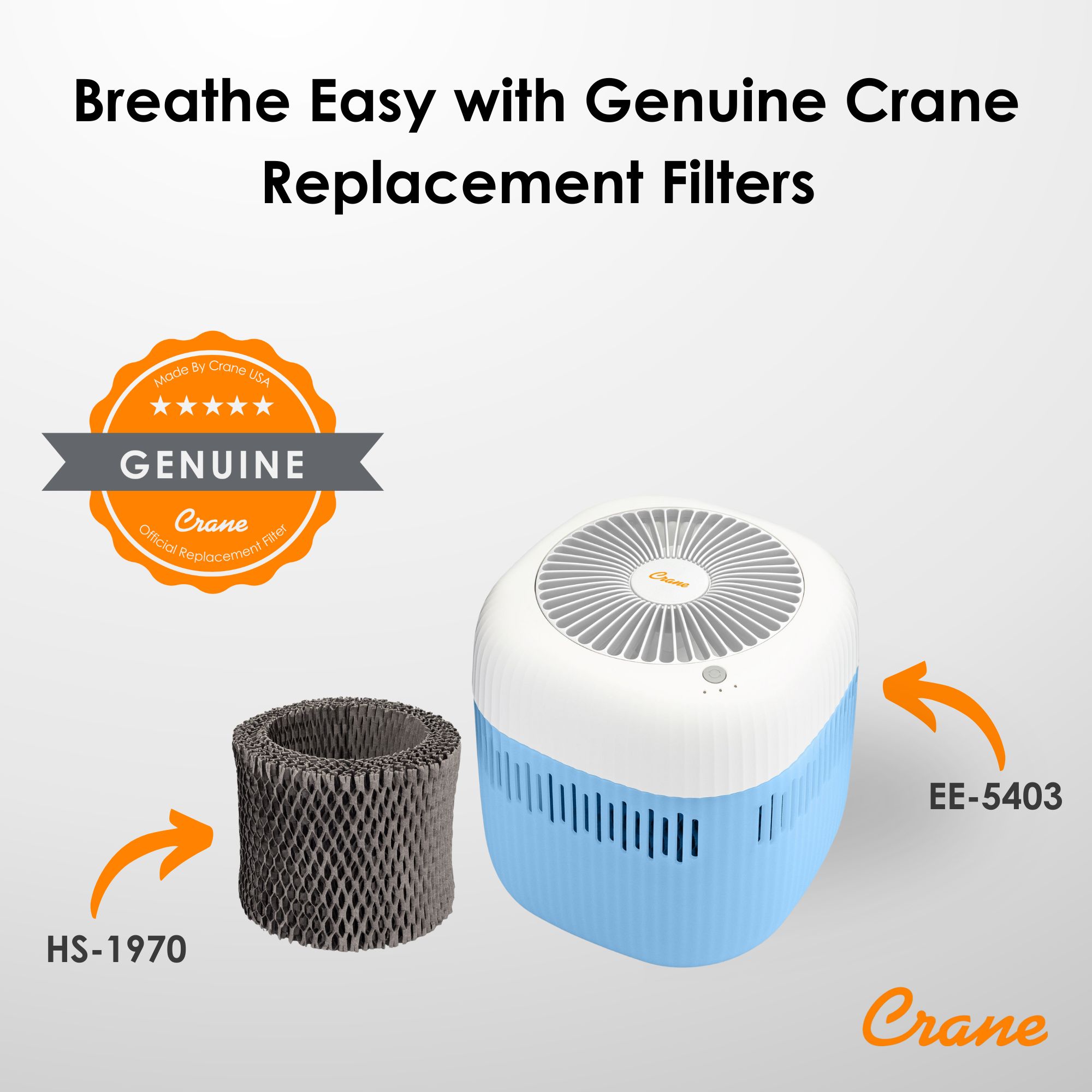 Crane Baby Crane Cool Mist Evaporative Humidifier- Bambi Baby
