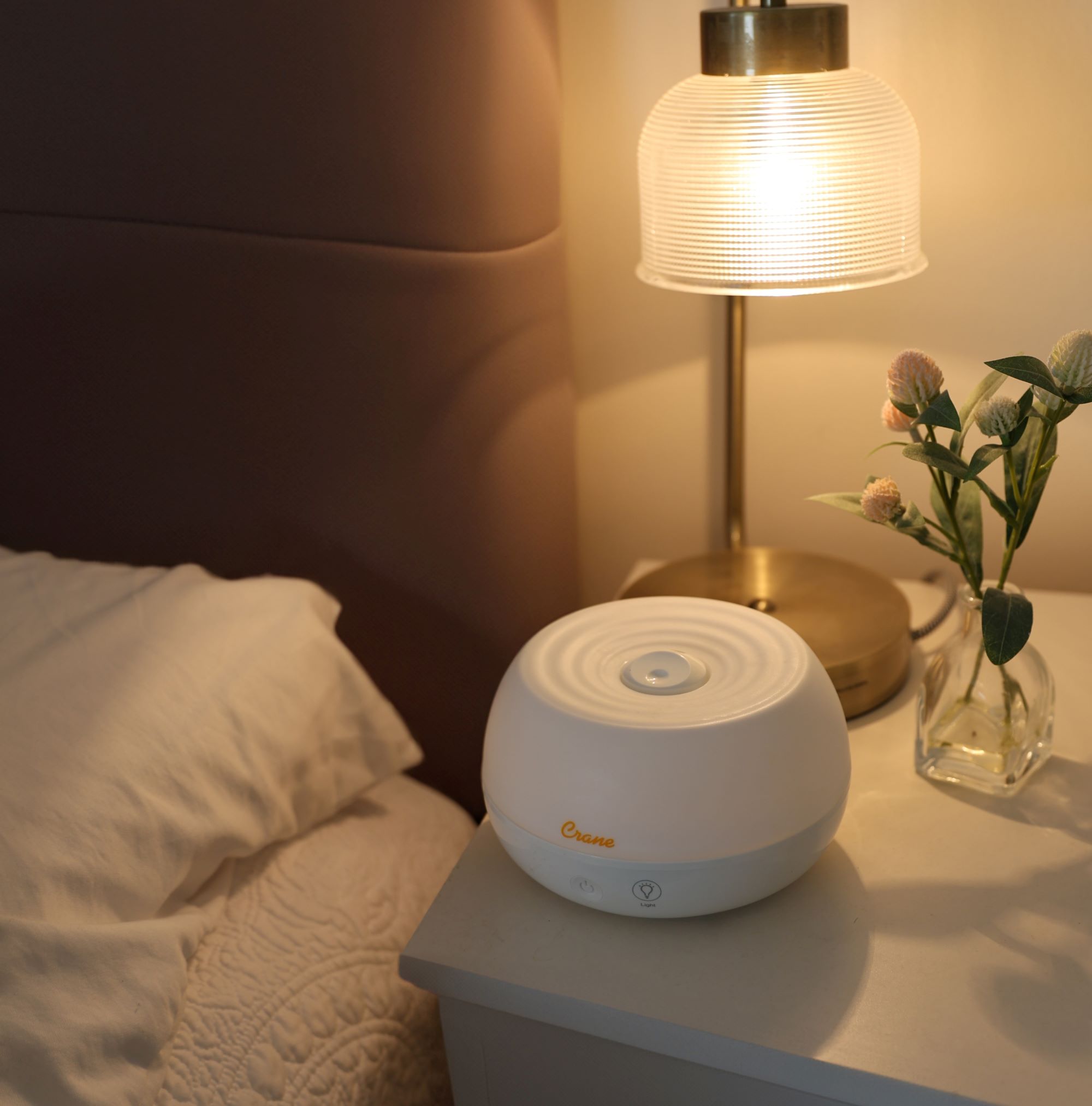 Crane Baby 0.2 Gal. 2-in-1 Ultrasonic Cool Mist Humidifier & Aroma Diffuser- Bambi Baby