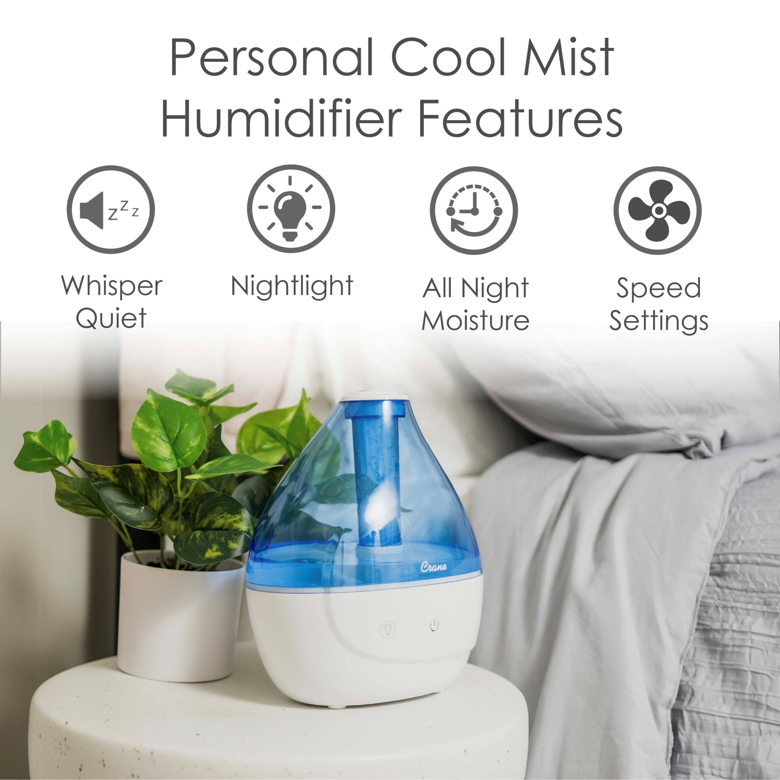 Crane Baby Personal Ultrasonic Cool Mist Humidifier- Bambi Baby