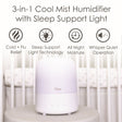 Crane Baby 3-in-1 Compact Humidifier for Baby Nursery | 0.5 Gallon with Sleep Support Light & Aroma Diffuser - Bambi Baby