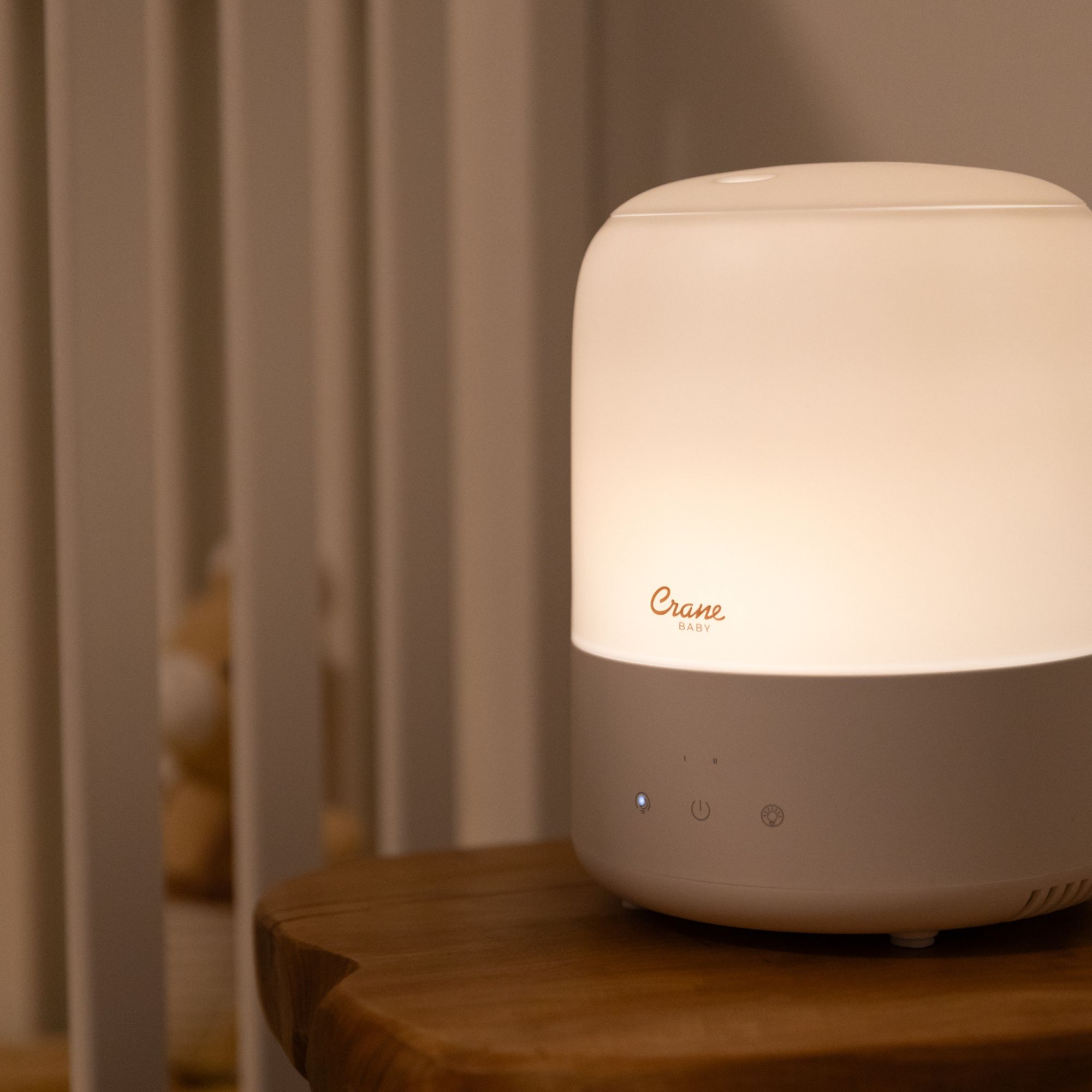 Crane Baby 3-in-1 Compact Humidifier for Baby Nursery | 0.5 Gallon with Sleep Support Light & Aroma Diffuser- Bambi Baby
