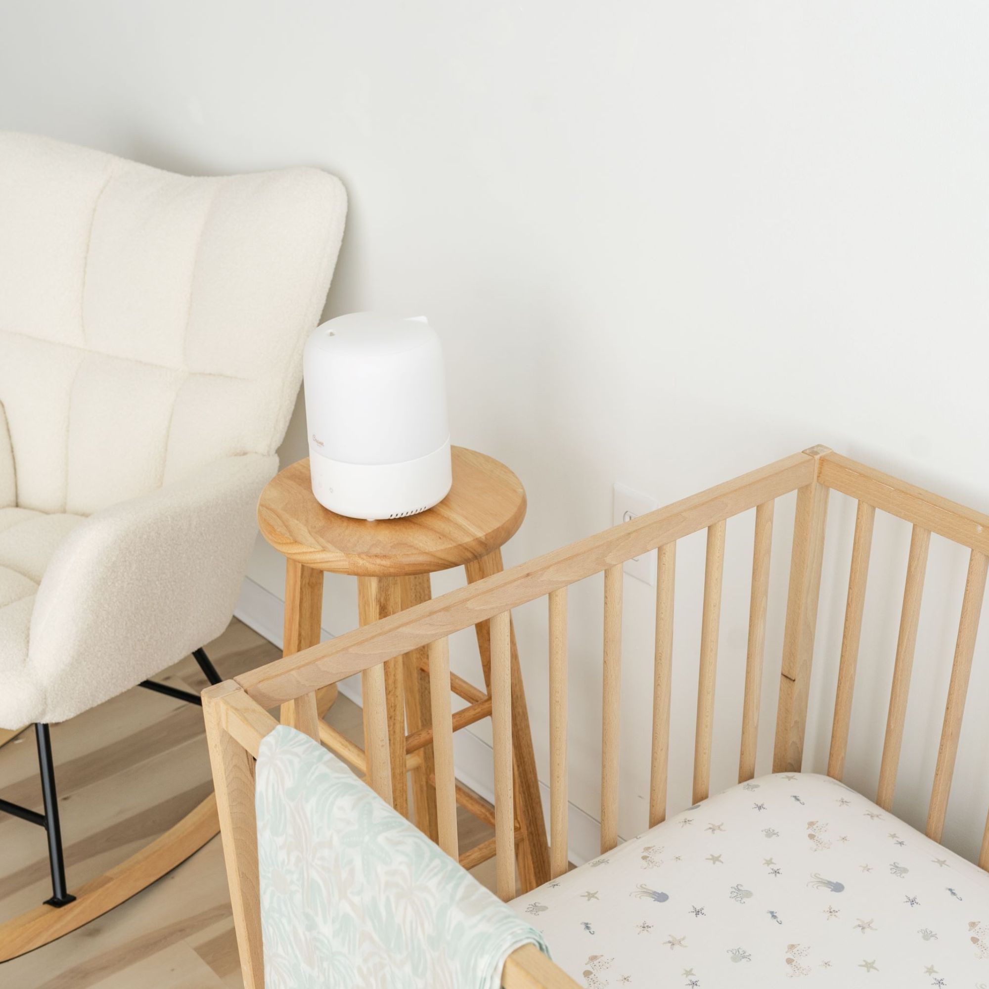 Crane Baby 3-in-1 Compact Humidifier for Baby Nursery | 0.5 Gallon with Sleep Support Light & Aroma Diffuser- Bambi Baby