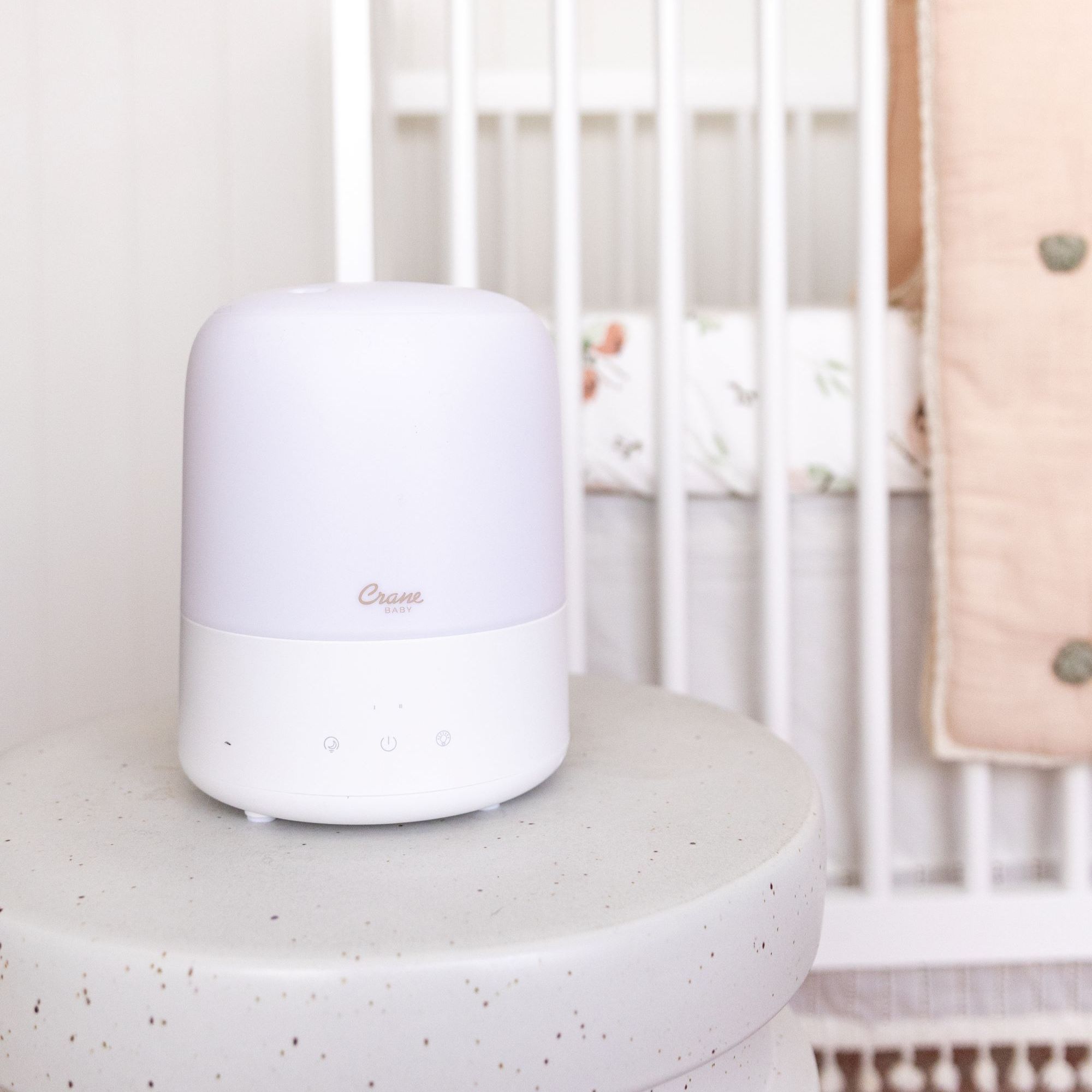 Crane Baby 3-in-1 Compact Humidifier for Baby Nursery | 0.5 Gallon with Sleep Support Light & Aroma Diffuser- Bambi Baby