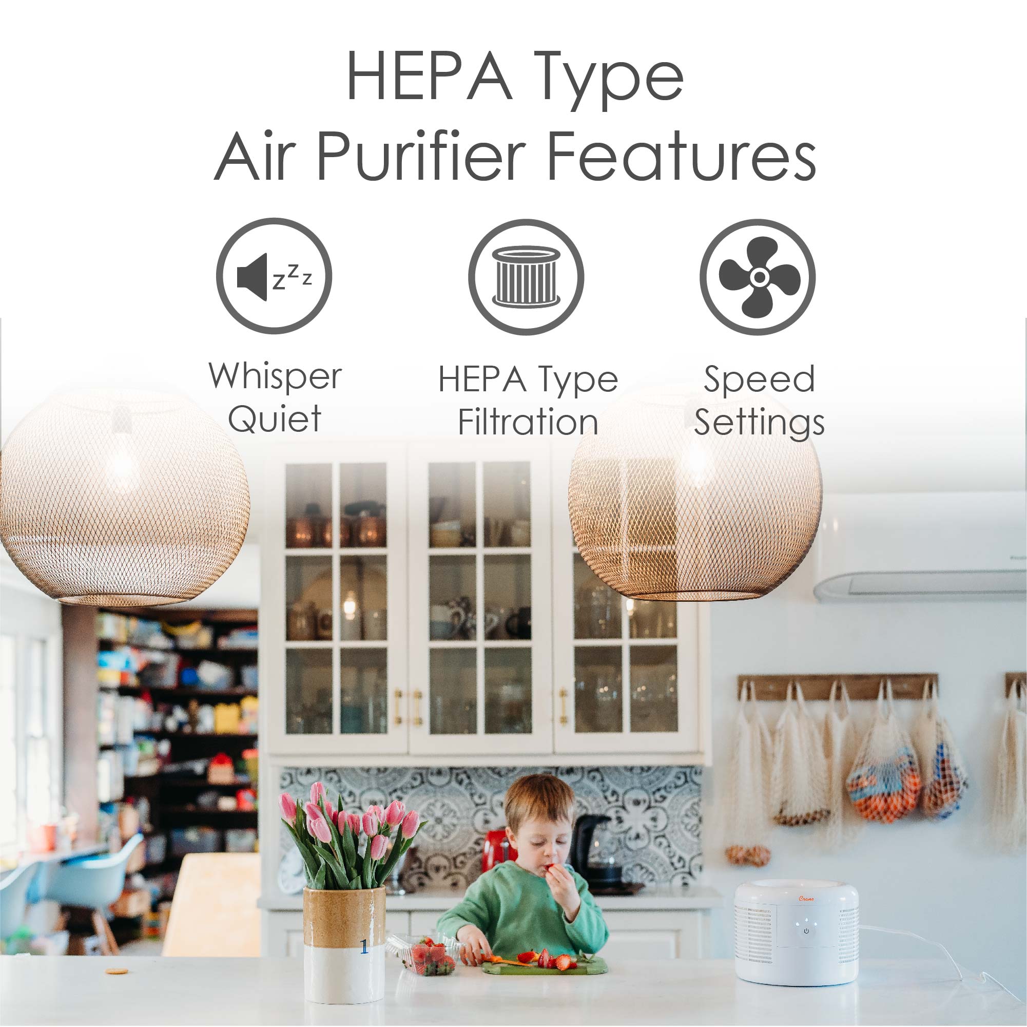 Crane Baby Crane Air Purifier with True HEPA Filter- Bambi Baby