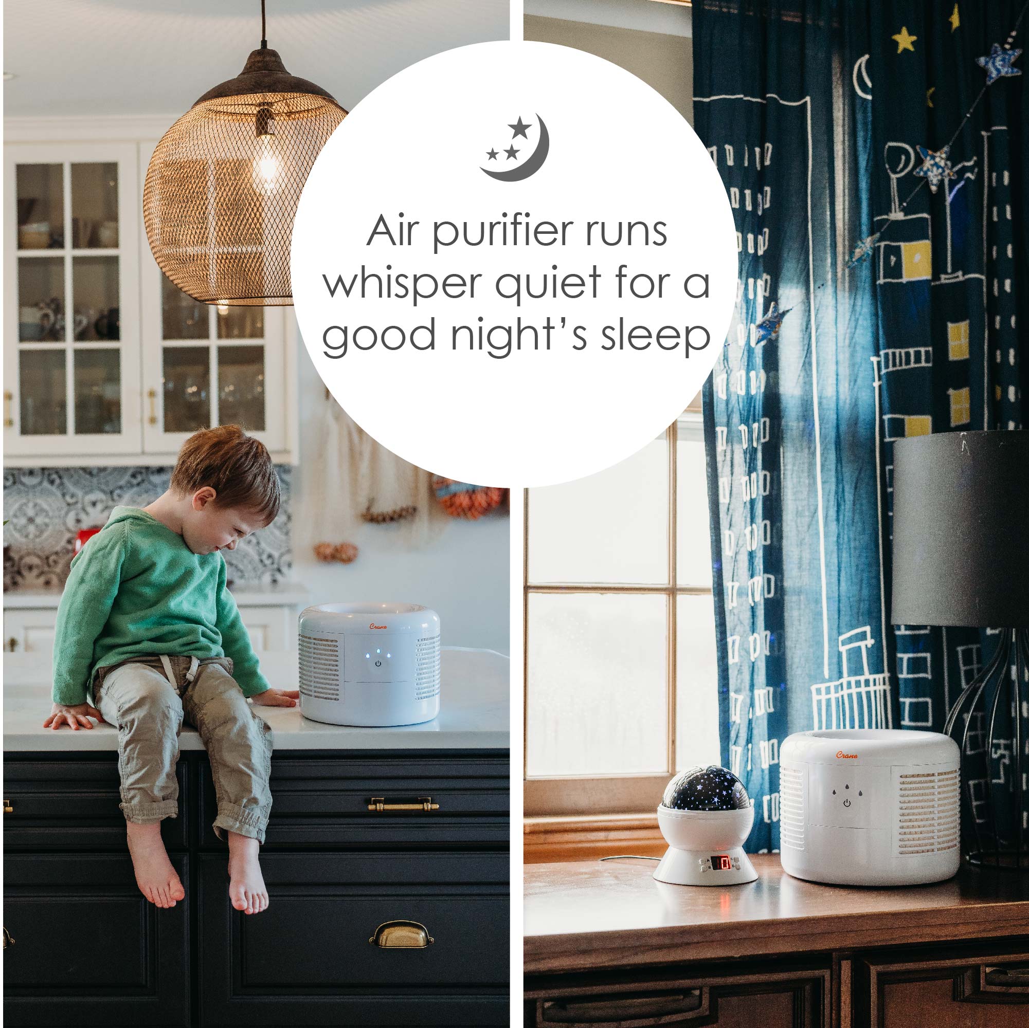 Crane Baby Crane Air Purifier with True HEPA Filter- Bambi Baby