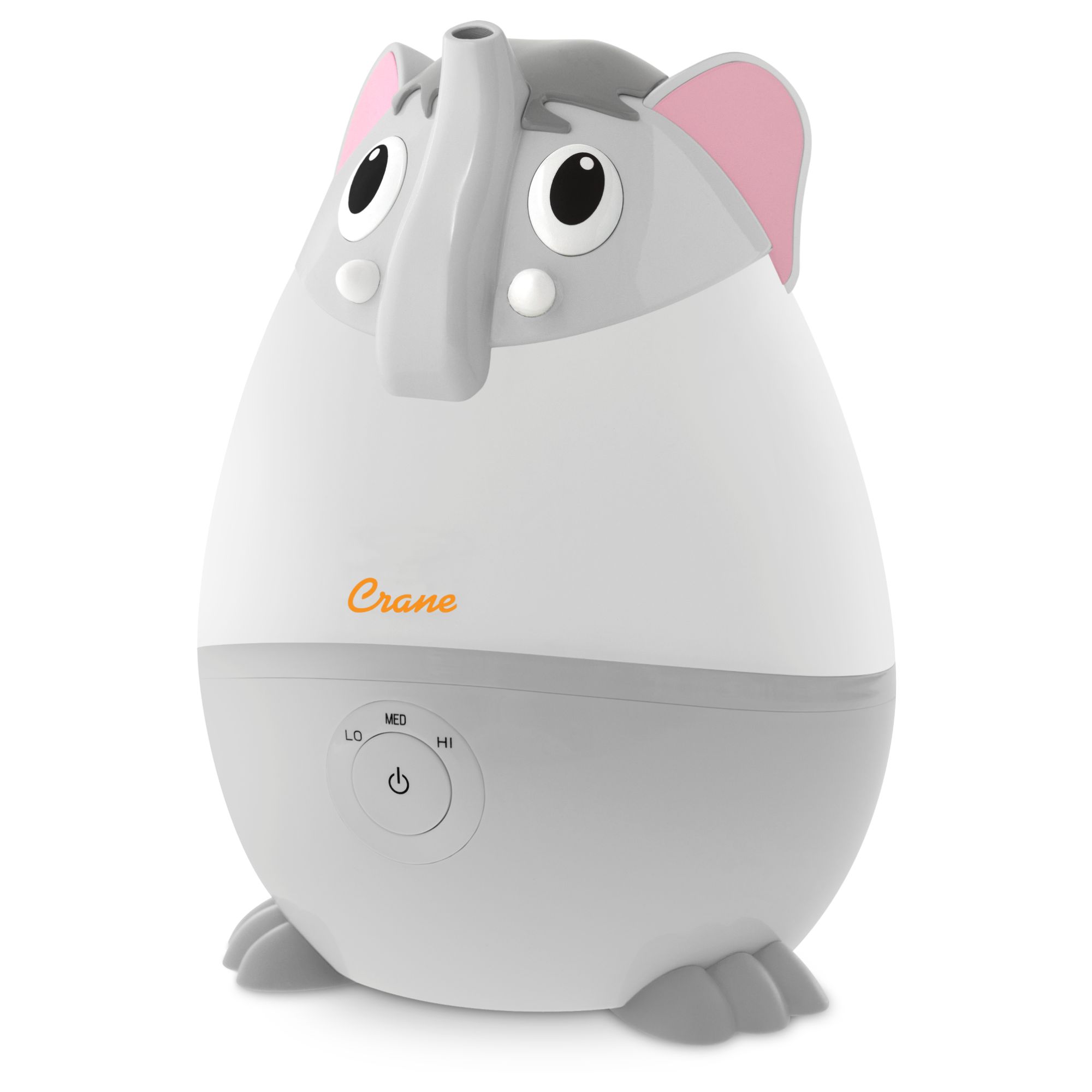 Crane Baby Adorable Humidifier, Mini Elephant, Cool Mist Humidifier with Vapor Tray, 0.5 Gal.- Bambi Baby