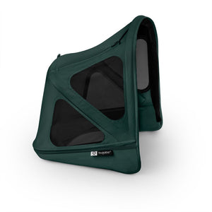 Fern Green Bugaboo Donkey 6 Breezy Sun Canopy with Mesh Windows - Side View | Bambi Baby